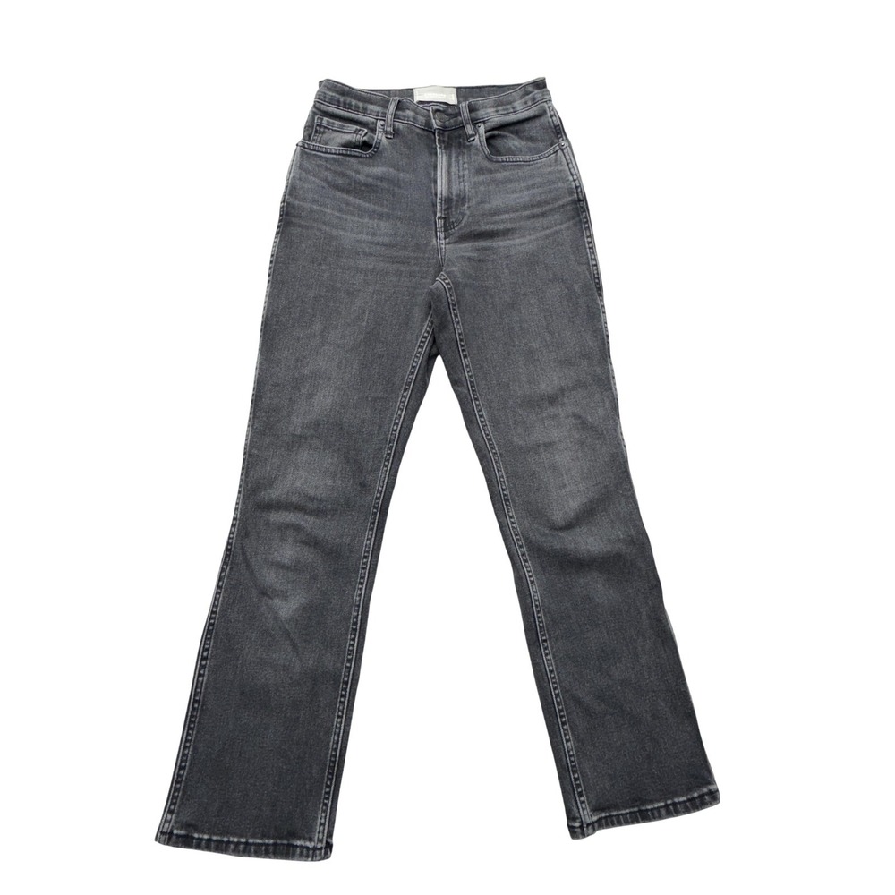 Everlane The Cheeky Bootcut Jeans Womens 25 Gray Charcoal Wash High Rise Stretch